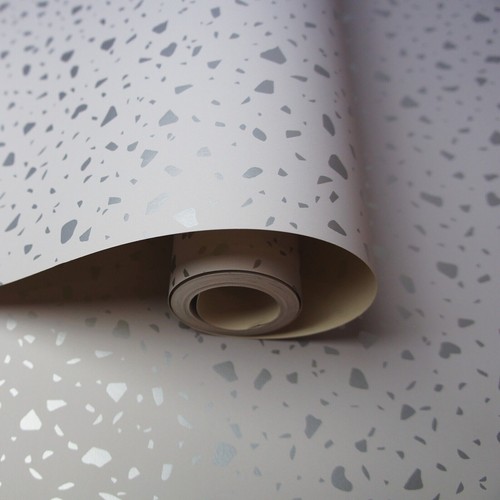 Grau metallic silber - metallic, tapete