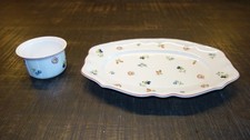 Villeroy & Boch Petite Fleur, Servierplatte, 30/22cm + Souffleform, sehr gut....
