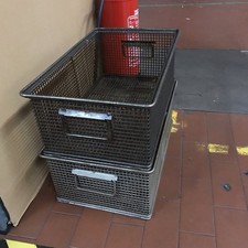 1x Edelstahl Korb Industrie, Metallkorb, Spülkorb 32 x 2+ x 51 cm