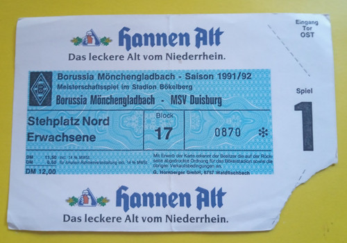 Orig ticket bundesliga - , 1.