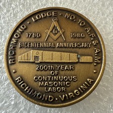Freimaurer Bronze Medaillon -
