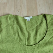 Garnet Hill Damen Kaschmir Pullover,Cashmere Strickpullover, Grün ,Gr.S