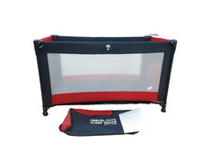 Kinder-Reisebett von ABC Design "Travel Plus Sleep Rolls", Farbe blau / rot