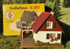 Faller Bausatz  H0 B - 202 Siedlerhaus mit Laube Haus gebaut mit OVP alt antik