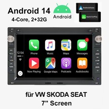 7" Autoradio CarPlay für VW Transporter T5/T4 EQ GPS Sat Navi +BT 4 Core 2+32G