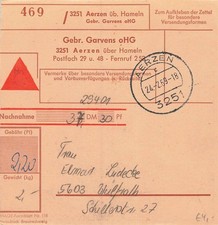 134468) 3251 Aerzen, NN-Paketkarte Gebr. Garvens
