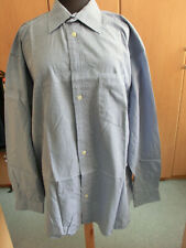 GILBERTO Freizeithemd Herrenhemd Langarm blau klein kariert Baumwolle Gr. 43