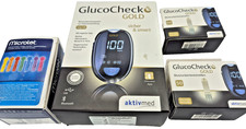 GlucoCheck Gold Blutzuckermessgerät Set Modell TD-4289 mit Zubehörpaket !
