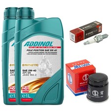 Zündkerze Öl 2L Ölfilter Set Inspektion für Derbi GP1 250 Racing PT1A PT1B 07-10