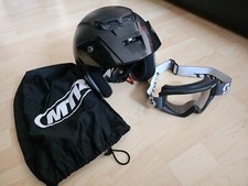 Motorradhelm Highway 1 - Jethelm mit Racer Helmschirm - Größe XL - Scott Brille