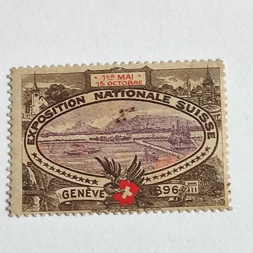 Briefmarke vignette schweiz - briefmarke,