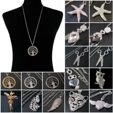 Lange Halskette Kette Silber