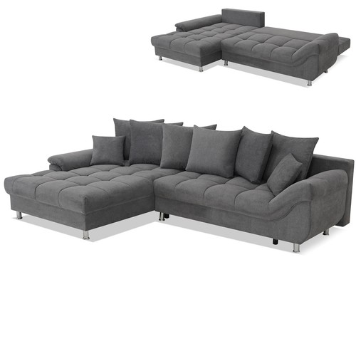 Ecksofa dark grey - dark,
