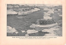 Deutsche Motorboote auf der Weichsel beschiessen Kosaken - 1915 - 1WK ~19x28cm