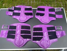 4er Set Gamaschen HKM Comfort lack, Größe L+XL, Lila