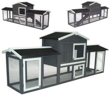 Hasenstall Kaninchenstall XXL Kaninchenkäfig Gehege Freilauf Auslauf 56617