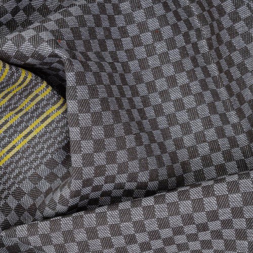 Grubentuch classic grau - classic, grau/gelb