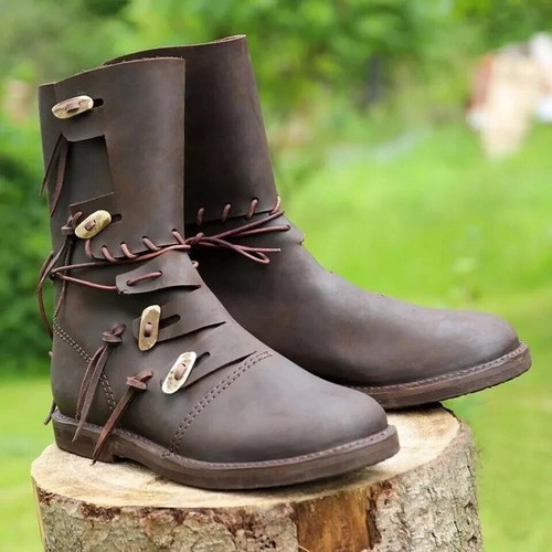 Mittelalter leder stiefel - mittelalter,