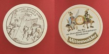 Mittenwalder Pferde Brauerei Bierdeckel Bier