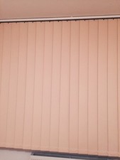 Lamellenvorhang TEBA, Creme + Alu Stange, Weiß Lackiert