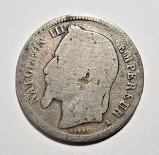 Silbermünze, vermutlich 5 Francs, Napoleon III. Empereur, 1868, Empire Francais