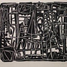 Jörg Uwe Jacob Abstrakt Ostdeutsche Kunst signiert Serigrafie 1988 5/25