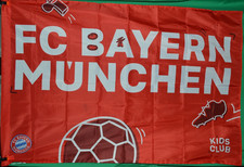 Fahne vom FC Bayern München, KIDS CLUB , Rot / Weiß