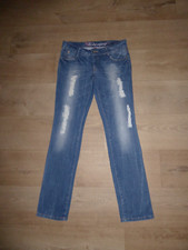 EDC by ESPRIT FIVE SLIM Jeans Stretch Hüftig Risse Blau W28 L32 **TOP** F02