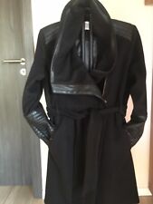 Edler Mantel  " Belle Badgley Mischka"schwarz Gr. 36/38 mit Leder Military Style