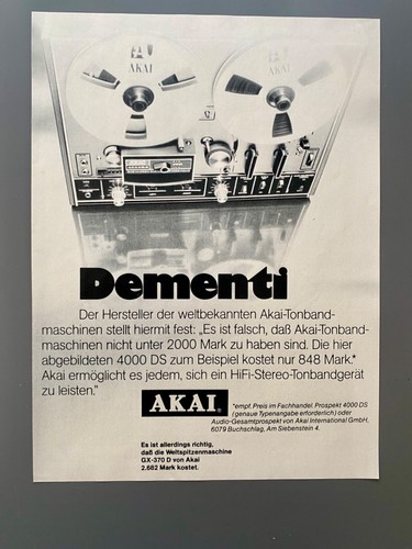 Akai tonbandgerät tape - tonbandgerät,