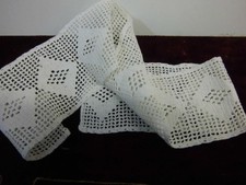 72cm gehäkelte Spitze Rest Borte 9cm hoch Vintage 