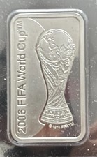 Silberbarren, 1Oz, 999/1000 Silber, FIFA WM2006, + 10 Euro Gedenkmünze