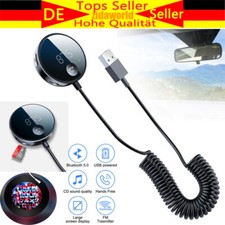 Bluetooth 5.0 FM Transmitter Auto Radio Adapter Freisprecheinrichtung KFZ Kits~