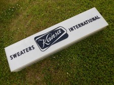 Leuchtreklame Sweaters Kansa International, Werbung, nur Kasten ohne Elektrik