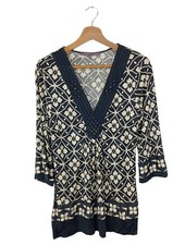 HALE BOB Tunikabluse Damen Bluse Gr. DE 38 wollweiß-schwarz Elegant