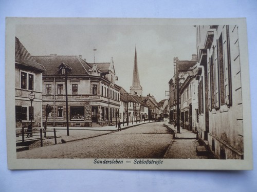 Sandersleben schloßstraße - ak,