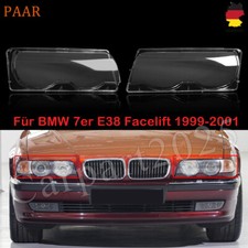 Für BMW E38 7er Facelift 1999-2001 Paar Scheinwerferglas Gehäuse Streuscheibe 