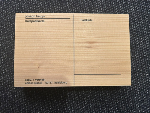 Holzpostkarte joseph beuys - holzpostkarte,
