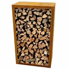 YERD Holz Box Regal stabiles Corten Stahl Kamin Hochbeet 100x60x35cm Edelrost
