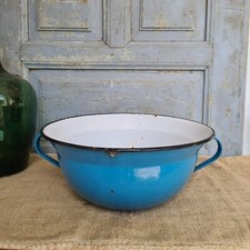 B7404 Emaille Schüssel | EMAIL Wanne mit Griffen Waschschüssel ca. 40 cm Durchm.