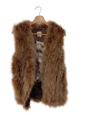 HAUTE HIPPIE Fellweste Damen Weste Gr. DE 36 braun Casual-Look