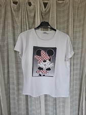 Disney: Minnie Mouse - Kurzarm-Shirt, M/L - gut mit kleinem Makel