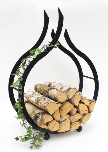 Kaminholzregal flamme - kaminholzregal,
