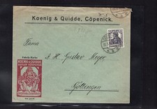 DR. Reklamebrief  Siegellack und Tintenfabrik König & Quidde Berlin Cöpenick.