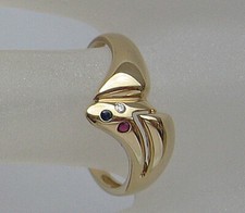 Safir Ring in aus Gold mit