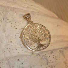 ANHÄNGER Yggdrasil EDEL Weltenbaum VIKINGS Silber 925 Schildmagd rund 25mm