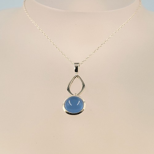 Blauer chalzedon silber - blauer,