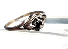 Ring Silber 835 Saphir Jugendstil Art Nouveau Art Deco antik Vintage