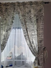 Shabby 4 Leinenmischung Vorhänge Gardinen