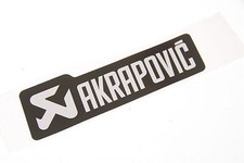 P-HST4ALMONO Akrapovic SilberSchwarz Street Auspuff Aufkleber Hitzefest 40 x 130
